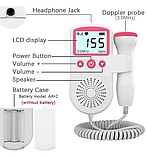 Електронний стетоскоп для вагітних доплер діагностика, фото 10