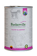 Консервированный корм Baskerville Super Premium Kalb Mit Blaubeeren Телятина с черникой влажный корм для котят