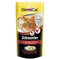 Лакомства GimCat Schnurries Витаминизированные лакомство для кошек, с курицей и таурином 420 гр