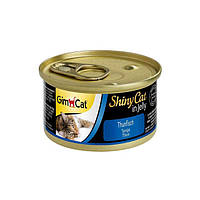 Консервированный корм GimCat Shiny Cat консервы для кошек, с тунцом 70 гр