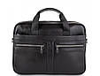 Ділова класична чоловіча сумка для ноутбука та документів з натуральної шкіри, фото 3