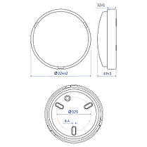 Точковий LED світильник PIN Дельта-22 ЖКГ 22W 5000K IP44 коло антрацит 116220, фото 4