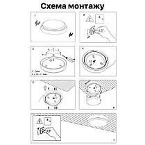 Точковий LED світильник PIN Дельта-22 ЖКГ 22W 5000K IP44 коло антрацит 116220, фото 5