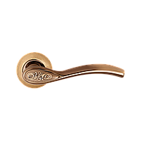 Ручка для дверей на розетке MVM MIRA Полированная бронза (Z-1313 PCF)