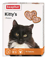 Витамины и добавки Beaphar Kitty's Protein Витамины для взрослых кошек 75 шт