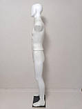 Манекен чоловічий збірний "Стас" з безликою головою білий на деревоплиті, фото 3