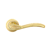 Ручка для дверей на розетці MVM MIRA Полірована латунь/матова латунь (Z-1313 PB/SB)