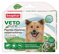 От блох и клещей Beaphar Bio Spot On Veto pure Капли от блох, клещей и комаров для собак средних пород 1
