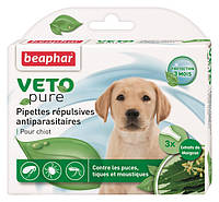 От блох и клещей Beaphar Bio Spot On Veto pure Капли от блох, клещей и комаров для щенков 1 пипетка по 1 мл