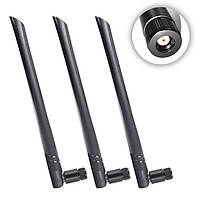 Комплект антен WiFi 3шт. 6 dBi 2.4GHz 5GHz RP SMA Male універсальна антена для роутера, модему, репітера