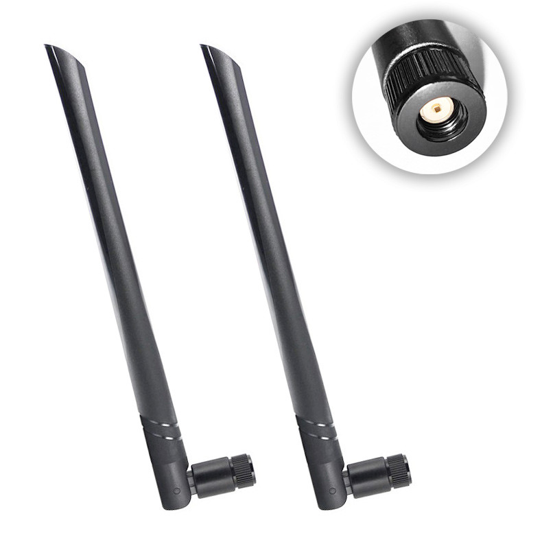 2 шт. Антена WiFi універсальна 6dBi 2.4GHz 5GHz RP SMA Male для роутера, модему, репітера, фото 1