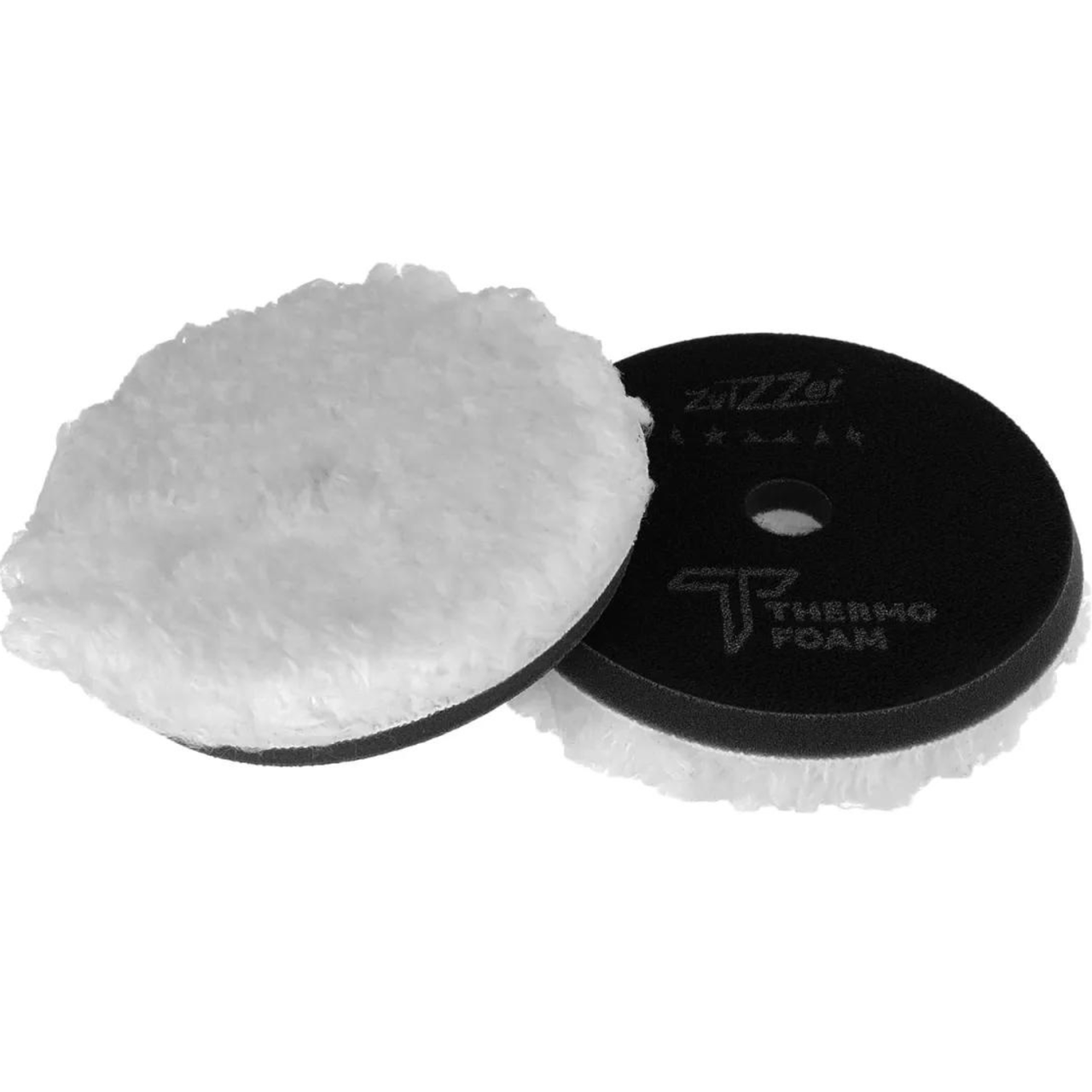 Полірувальний круг мікрофібровий ZviZZer Thermo Microfiber Pad, Ø 55 х 20 х 35 мм Чорний (М'яка основа), фото 1