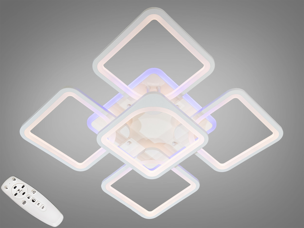 Люстра світлодіодна стельова з підсвічуванням 8060/4+1WH LED 3color