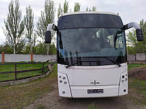 Виробництво та заміна лобового скла триплекс на автобусі МАЗ 251 у Нікополі (Україна). 14