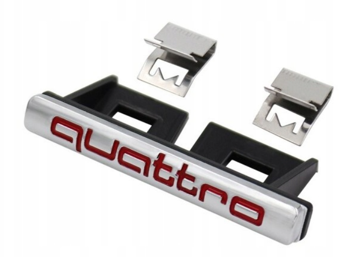 Емблема Ауди Audi Quattro Хром 68мм