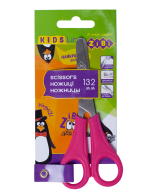 Ножиці дитячі ZiBi KIDS Line з лінійкою 13,2 см Рожеві арт. ZB.5001-10