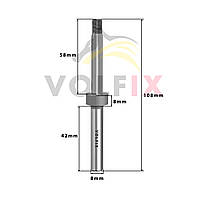Ножка (хвостовик) VOLFIX для фрезы для сращивания FZ-120-522 d8 mm