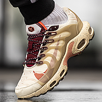 Кроссовки мужские и женские Nike air max TN Terrascape Plus White Beige / Найк аир макс ТН плюс бежевые