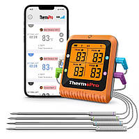 Бездротовий (Bluetooth)-термометр кулінарний для м'яса, духовки ThermoPro TP-930 з 4 щупами 200 метрів