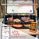 Бездротовий (Bluetooth)-термометр кулінарний для м'яса, духовки ThermoPro TP-930 з 4 щупами 200 метрів, фото 7