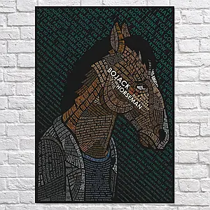 Плакат "Кінь БоДжек, BoJack Horseman", 60×43см