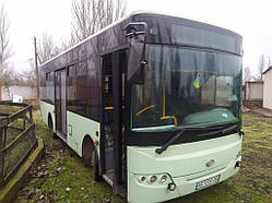 Виробництво та заміна лобового скла триплекс на автобусі ЗАЗ I-van A10 City у Нікополі (Україна).