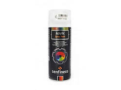 Акрилова фарба-спрей Acrylic Spray Paint 400мл біла матова ТМ SENFINECO