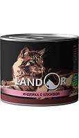 Консервированный корм Landor Cat Sterilized Turkey & Cranberry Влажный корм с мясом индейки и клюквой для