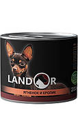 Консервированный корм Landor Dog Adult Small Breed Lamb & Rabbit Влажный корм с мясом ягненка и кролика для