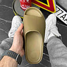 Повсякденні бежеві шльопанці на літо/ Чоловічі модні сланці Slide Shelk/ Пляжні гладкі шльопанці з піни, фото 3