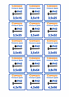 Набір наліпок для маркування саморізів (саморіз гіпсокортон-дерево)