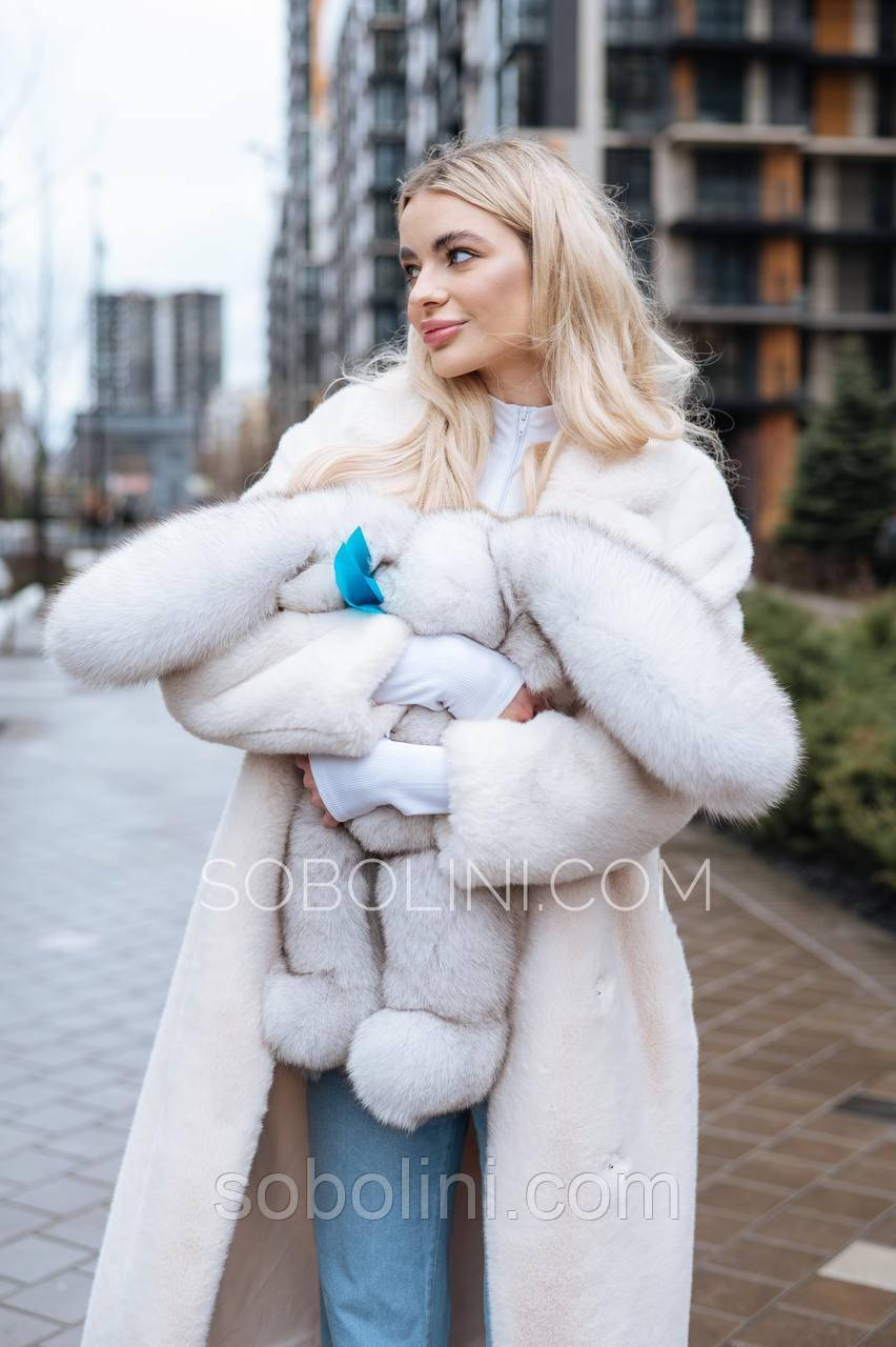 Чудовий хутряний кролик з довгими вухами 35см, фото 1