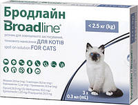 Broadline Противапаразитные капли для кошек весом до 2,5 кг (S) 1 аппликатор