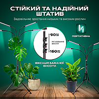Фітолампа світлодіодна (LED) для рослин, регулювання яскравості та кольору, пульт, таймер, гнучка, IP54 (FL-01), фото 9