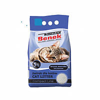 Super Benek Бентонитовый Компактный наполнитель для кошачьего туалета с ароматом морской свежести 5 л