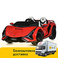 Электромобиль Lamborghini детский (4 мотора 30W, аккумулятор 12V14AH, пульт 2,4G) Bambi M 5072EBLR-3 Красный