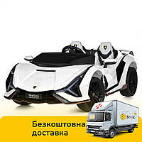 Электромобиль Lamborghini детский (4 мотора 30W, аккумулятор 12V14AH, пульт 2,4G) Bambi M 5072EBLR-1 Белый