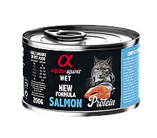 Повнораціонний вологий корм Alpha Spirit Salmon Protein з лососем для дорослих котів 200 г (as311308)