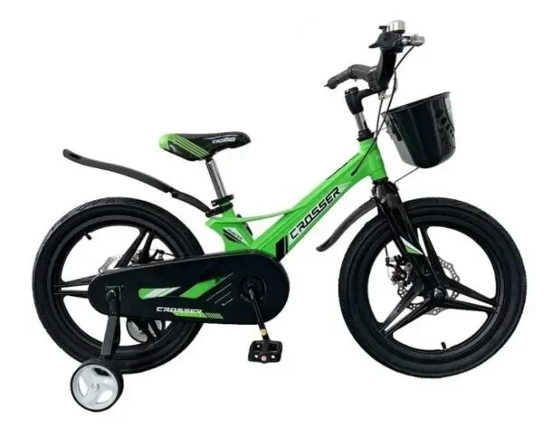 Двухколесный лучший детский велосипед с магниевой рамой Crosser Hunter Premium 14 из складным рулем - фото 4 - id-p2111514576