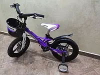 Двухколесный лучший детский велосипед с магниевой рамой Crosser Hunter Premium 14 из складным рулем
