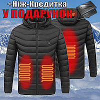 Куртка с подогревом от PowerBank 4 зон XS Черный
