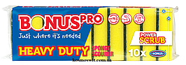 Губка для миття посуду Bonus B520 Heavy Duty Sponge Scourer 10шт