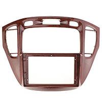 Перехідний штатний комплект із проводкою до Android магнітоли Toyota Highlander 2001-2007 Red wood