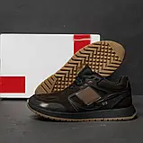 Чоловічі демісезонні тісно коричневі кросівки на шнурівці з натуральної шкіри, фото 7