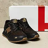 Чоловічі демісезонні тісно коричневі кросівки на шнурівці з натуральної шкіри, фото 6