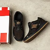 Чоловічі демісезонні тісно коричневі кросівки на шнурівці з натуральної шкіри, фото 4