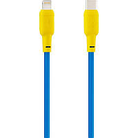 Кабель Gelius Full Silicon Type-C to Lightning 20W Yellow/Blue (GP-UCN001CL)