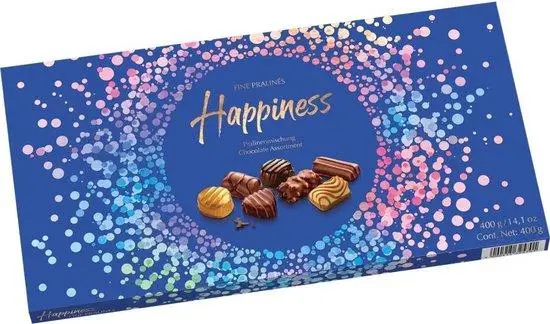 Цукерки шоколадні з праліне Fine Pralines Happiness асорті 400 г Німеччина
