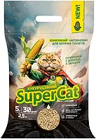 Кукурудзяний наповнювач Super Cat комкуючий для котячих туалетів 2.5 кг