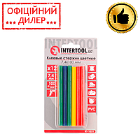 Комплект стрижнів клейових кольорових 7,4 мм * 100 мм, 12 шт. INTERTOOL RT-1031 STP